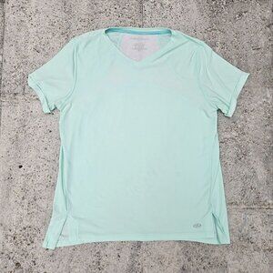 NYL Sports Women Tee V Neck Top Short Sleep Athletic Wear Size XL